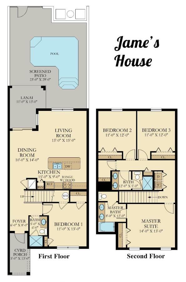C - New 4 Bedroom Home - 5 Miles To Disney - Free Water Park - Private Pool Kissimmee Esterno foto
